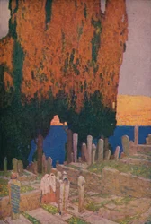 No cemitério de Eyub, no Corno de Ouro, 1913