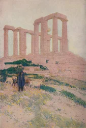 O templo de Poseidon e Athene em Sunium, 1913