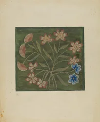Coverlet bordado, c. 1936.