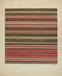 Tapete tecido à mão, c. 1936.