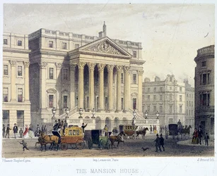 Mansion House exterior, Londres, 1854