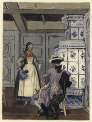 Ilustração para as memórias de Casanova (litografia a cores)