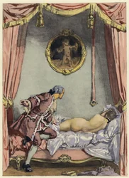 Ilustração para as memórias de Casanova (litografia a cores)