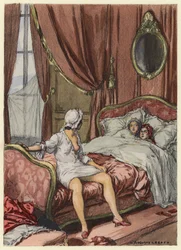 Ilustração para as memórias de Casanova (litografia a cores)