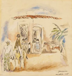 Paisagem com Figuras, Havana, 1915 (wc no papel)