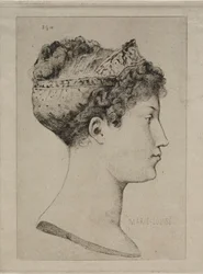 Marie Louise em Profile, 1860.