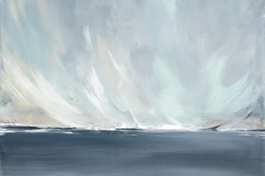 Uma paisagem marítima serena com redemoinhos