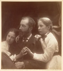 Charles Norman com as suas filhas Adeline e Margaret