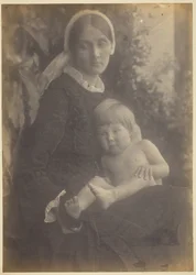 Sra. Herbert Duckworth com Gerald Duckworth, 1872.