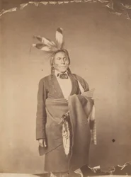 Hin-han-du-ta, O mocho vermelho, chefe dos Sioux de Mde-wa-kan-ton, 1858 (foto)