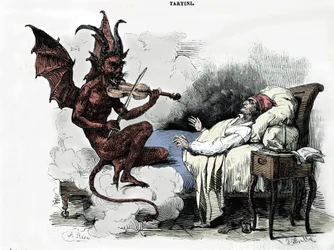 O sonho do compositor Giuseppe Tartini (1692-1770): na sua "Sonata des trilles du Diable" (Sonata para violino em G menor), o compositor sonha que faz um pacto com o diabo pelo preço da sua alma, confia-lhe o seu violino e o diabo toca