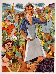 Vinhedo Francês. 1944. Ilustração do Pavilhão Julien