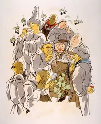 Ilustração Humorosa do Vinho 1946.Ilustração do Pavilhão de Julien