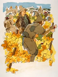 Ilustração Humorosa do Vinho 1946.Ilustração do Pavilhão Julien