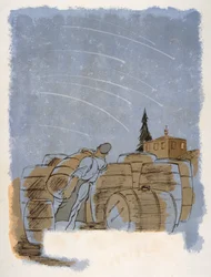 Ilustração Humorosa do Vinho 1946.Ilustração do Pavilhão Julien