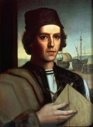 RETRATO IDEAL DE VICENTE YANEZ PINZON - CAPITÃO DA CARABELA LA NIÑA - 1956