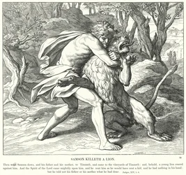 Samson Killeth a Lion (gravura)