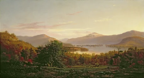 Vista, de, lago, george