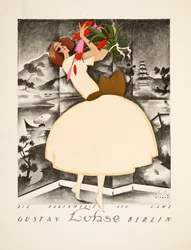 Propaganda para Gustav Lohse, Berlim, Perfume para Mulheres, de Styl, pub.1922 (pochoir print)