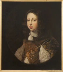 Le príncipe heritier Johann Georg von Schleswig Holstein Gottorp - Retrato de Johann Georg (1638-1655), herdeiro ao trono de Holstein-Gottorp, por Ovens, Jurgen (Jurriaen) (1623-1678). Óleo sobre tela. Dimensão: 68x59 cm. Nationalmuseum Stockholm