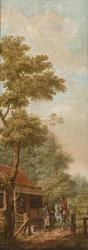 Tapeçaria com paisagem holandesa, pertencente ao salão da Nieuwe Doelenstraat 22
