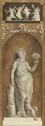 Pintura de papel de parede com bacchante