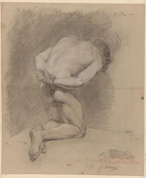 Nu masculino ajoelhado visto por trás (1º prêmio 1766)
