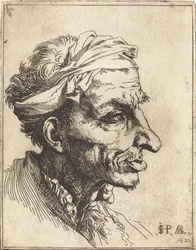 Cabeça pequena grotesca