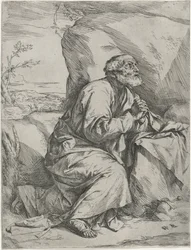 O penitente São Pedro, c.1621 (gravura com gravura sobre papel)