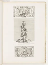 Painel Ornamental representando o Rapto de Hélène, pl. 24 em Oeuvre