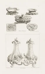 Sallieres et Tabatières (pratos de sal e caixas de rapé), prato 69 em Oeuvres