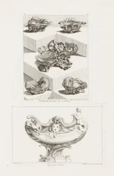 Diferentes Desseins de Sallieres (Vários Projetos para Pratos de Sal), pl. 63 na Obra de Juste-Aurele