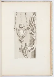 Lâmpada de Igreja, prato 83, de Oeuvres de Juste-Aurèle Meissonnier (Obras de Juste-Aurèle Meissonnier)