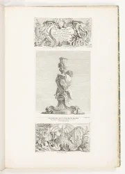 Livros de ornamentos inventados e desenhados pelo arquiteto JA Meissonnier, desenhista do quarto e gabinete DU ROI, pl. 20 em Obras de Juste-Aurèle Meissonnier