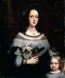Retrato, senhora, menininha, c1660