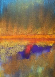 Reflexão abstrata do pôr-do-sol