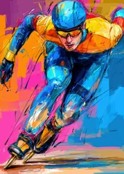 Patinador de velocidade dinâmico
