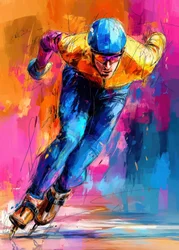 Patinador de velocidade dinâmico