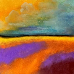 Horizonte abstrato e vibrante