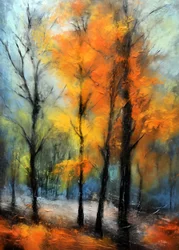 Floresta outonal vibrante