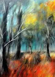 Floresta outonal vibrante