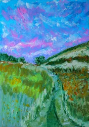 Caminho de campo vibrante