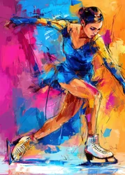 Patinadora artística cheia de energia