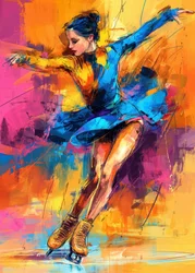Patinadora artística cheia de energia