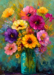 Ramo de flores vibrante