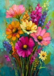 Ramo de flores vibrante
