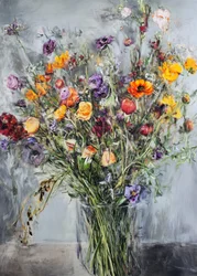 Ramo de flores vibrante