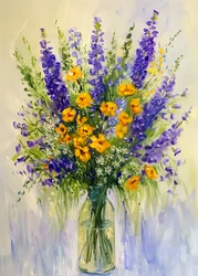 Ramos de flores vibrantes de verão