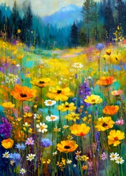 A serenidade da Montanha das Flores Silvestres