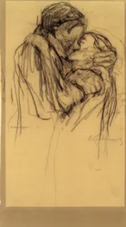 K.Kollwitz, O beijo